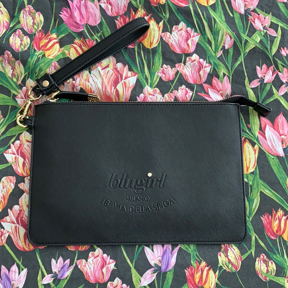 Blumarine blugirl black faux leather purse